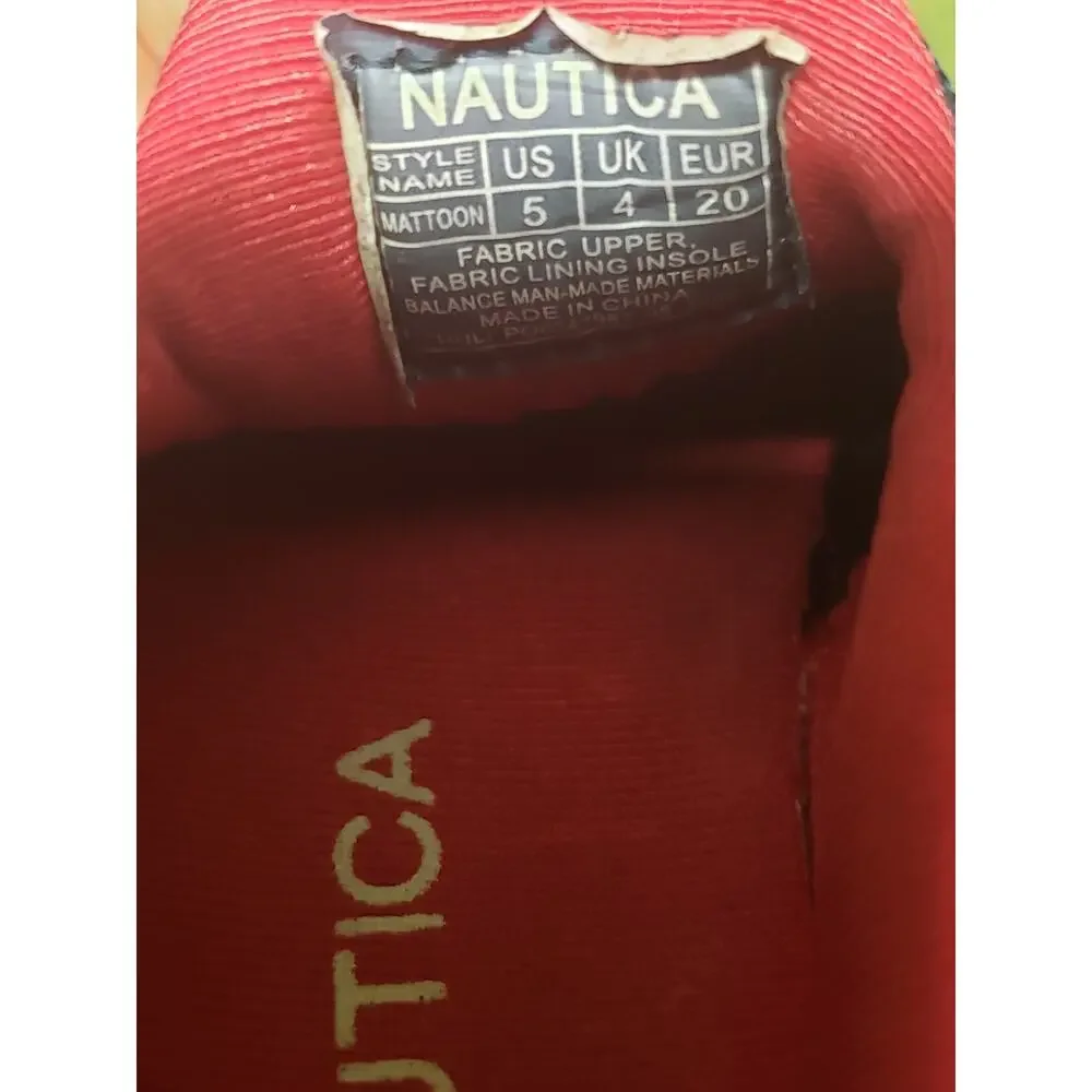Nautica Slip On No Tie • Red White & Blue Toddler Shoes Size 5